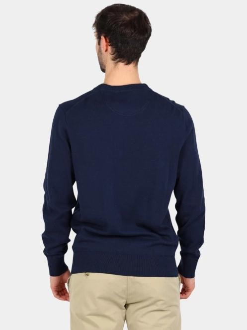 pulover pt. barbati Timberland Cotton Yd Full Zip Sweater albastru inchis 4