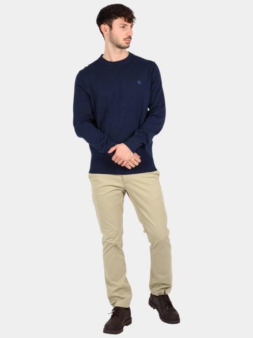 pulover pt. barbati Timberland Cotton Yd Full Zip Sweater albastru inchis 5