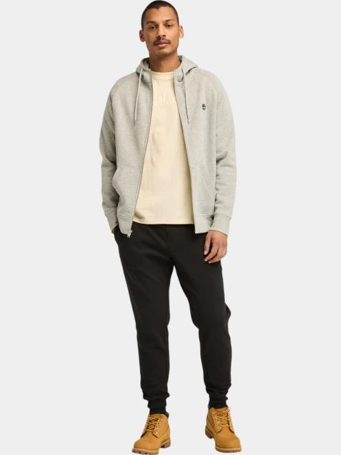 pulover cu gluga pt. barbati Timberland Brushed Back Full Zip Hoodie gri 4