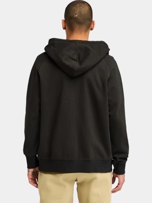 pulover cu gluga pt. barbati Timberland Brushed Back Full Zip Hoodie negru 3
