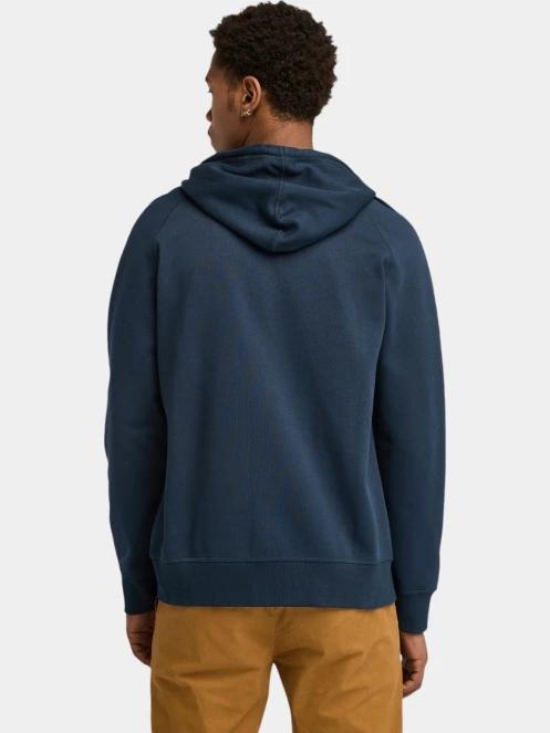 pulover cu gluga pt. barbati Timberland Brushed Back Full Zip Hoodie albastru inchis 3