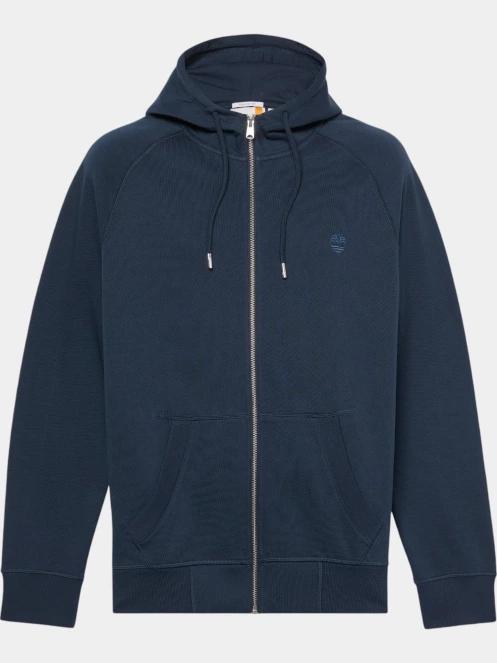 pulover cu gluga pt. barbati Timberland Brushed Back Full Zip Hoodie albastru inchis 6