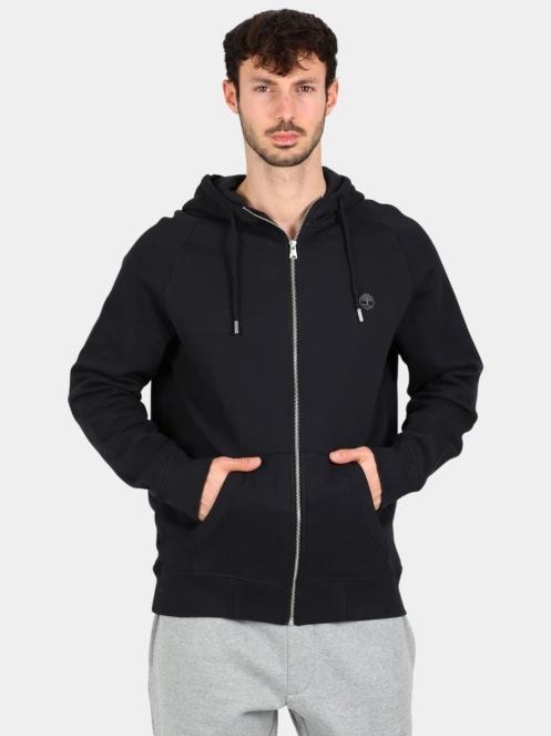 pulover cu gluga pt. barbati Timberland Brushed Back Full Zip Hoodie negru 2