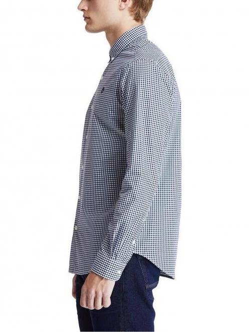 camasa cu maneci lungi pt. barbati Timberland Micro Gingham Poplin Shirt albastru 3