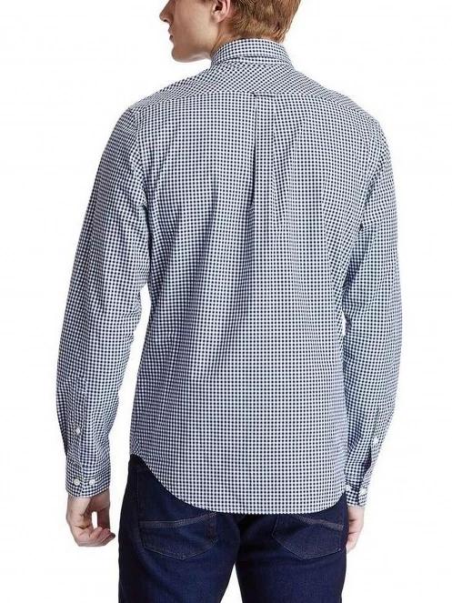 camasa cu maneci lungi pt. barbati Timberland Micro Gingham Poplin Shirt albastru 4