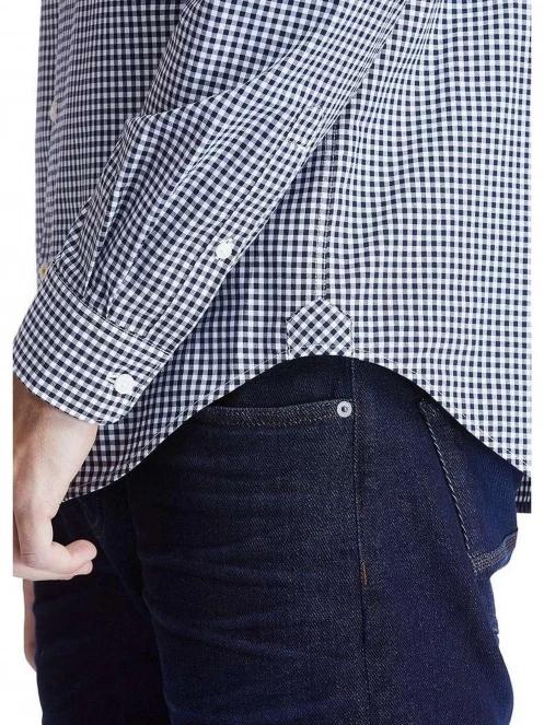 camasa cu maneci lungi pt. barbati Timberland Micro Gingham Poplin Shirt albastru 5