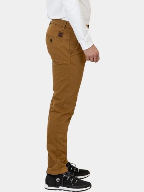pantaloni chino pt. barbati Timberland Twill Chino Pant maro 5