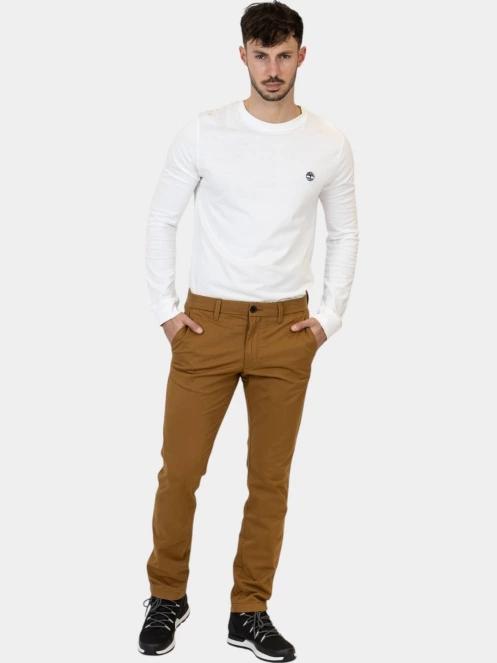 pantaloni chino pt. barbati Timberland Twill Chino Pant maro 6