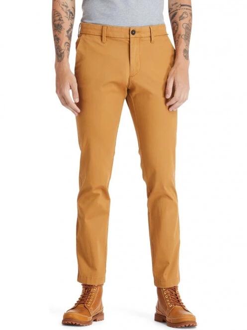 pantaloni chino pt. barbati Timberland Sargent Lake Stretch Chino maro 2