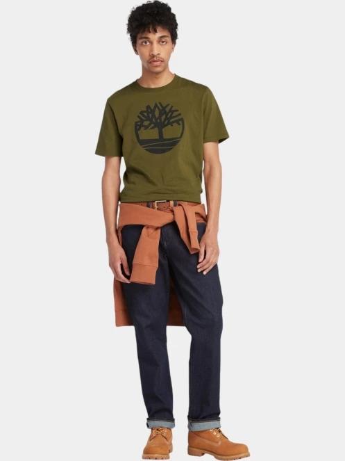 tricou cu maneci scurte pt. barbati Timberland Tree Logo Short Sleeve Tee oliv 4