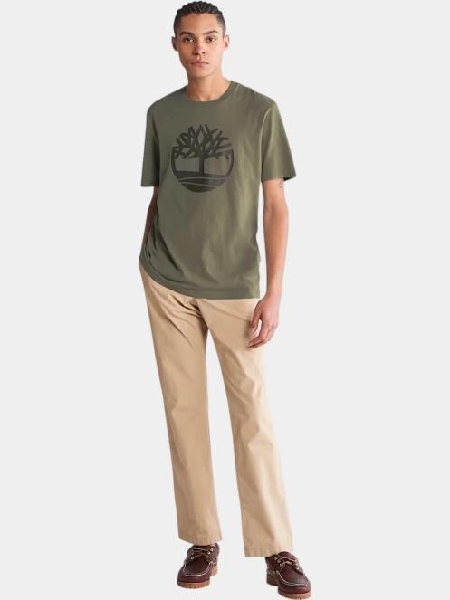 tricou cu maneci scurte pt. barbati Timberland Tree Logo Short Sleeve Tee verde 4