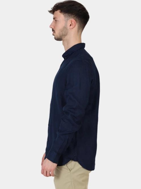 camasa cu maneci lungi pt. barbati Timberland Linen Shirt albastru inchis 3