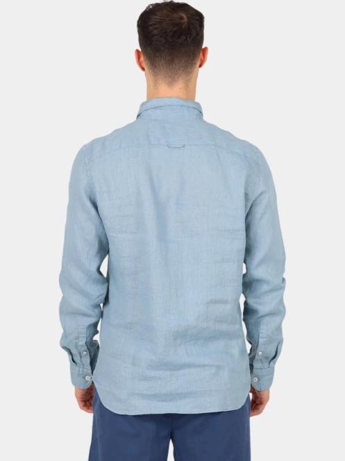 camasa cu maneci lungi pt. barbati Timberland Linen Shirt albastru 4