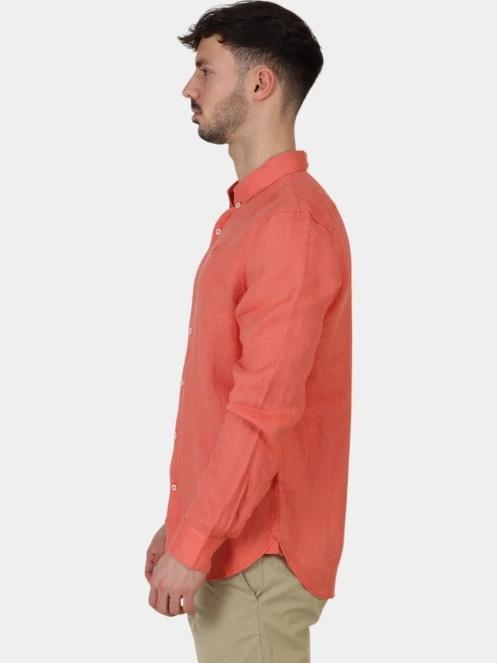camasa cu maneci lungi pt. barbati Timberland Linen Shirt portocaliu 3