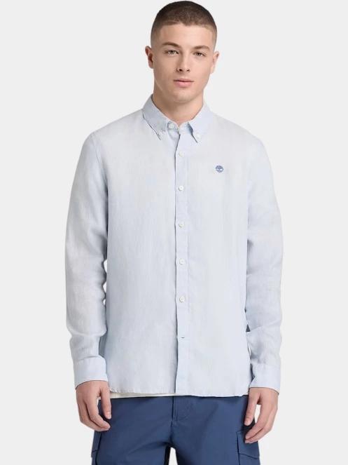 camasa cu maneci lungi pt. barbati Timberland Linen Shirt gri 2