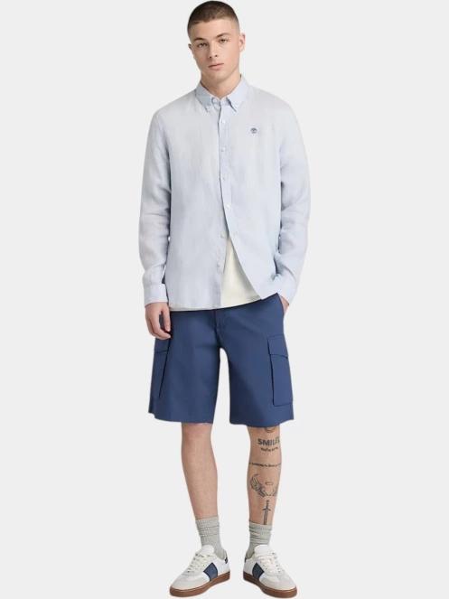 camasa cu maneci lungi pt. barbati Timberland Linen Shirt gri 4