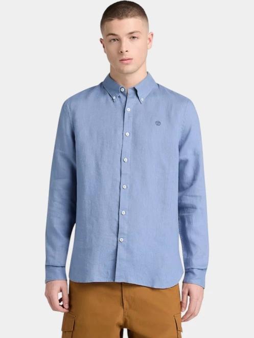 camasa cu maneci lungi pt. barbati Timberland Linen Shirt albastru 2