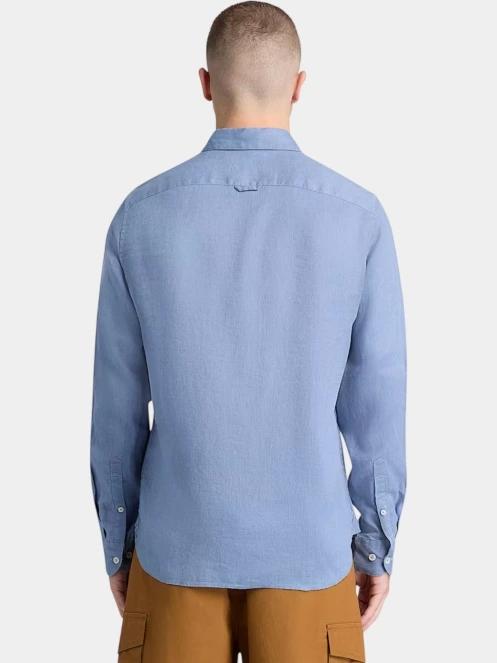 camasa cu maneci lungi pt. barbati Timberland Linen Shirt albastru 3