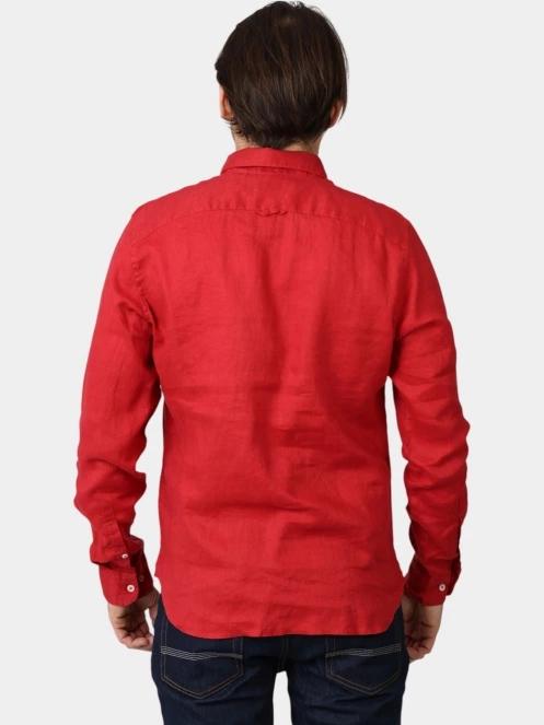 camasa cu maneci lungi pt. barbati Timberland Linen Shirt rosu 4