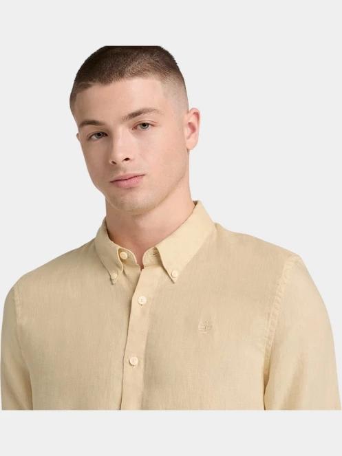 camasa cu maneci lungi pt. barbati Timberland Linen Shirt nisip 4