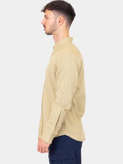 camasa cu maneci lungi pt. barbati Timberland TFO Cotton/Linen Long Sleeve Shirt oliv 3