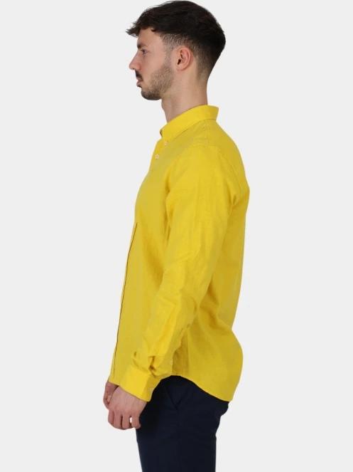camasa cu maneci lungi pt. barbati Timberland TFO Cotton/Linen Long Sleeve Shirt galben 3