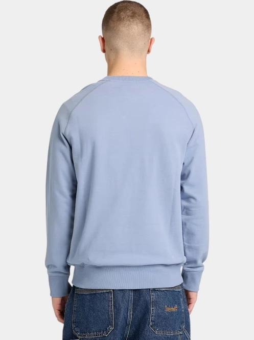 pulover pt. barbati Timberland Loopback Crew Neck Sweatshirt albastru deschis 3