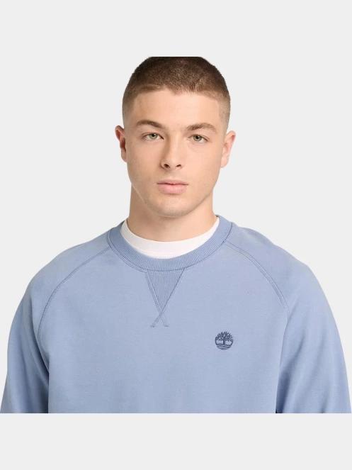 pulover pt. barbati Timberland Loopback Crew Neck Sweatshirt albastru deschis 5