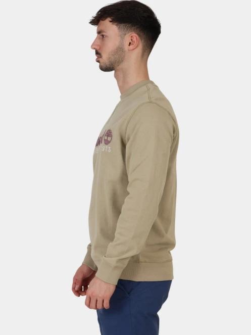 pulover pt. barbati Timberland Embroidered Logo Crew Neck Sweats oliv 3
