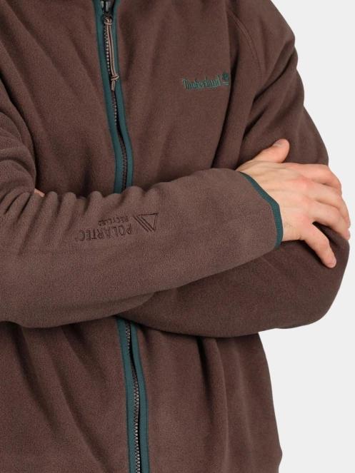 pulover polar pt. barbati Timberland Polartec 100 Full Zip Fleece maro 7