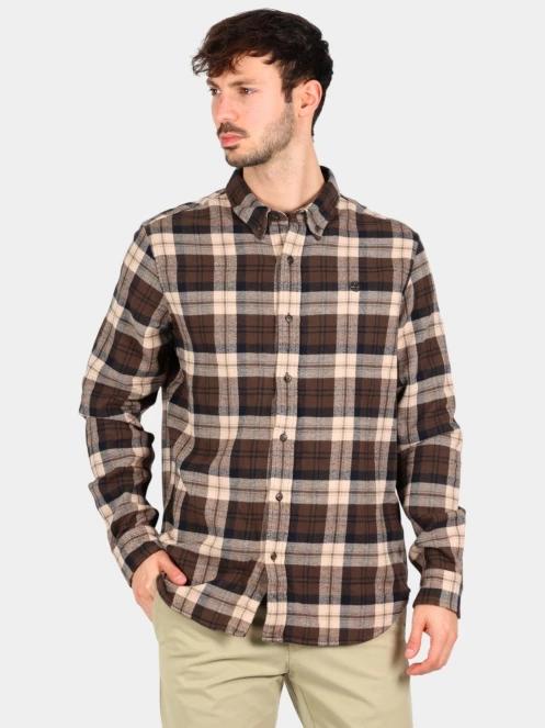 camasa cu maneci lungi pt. barbati Timberland Midweight Flannel Check Shirt maro 2