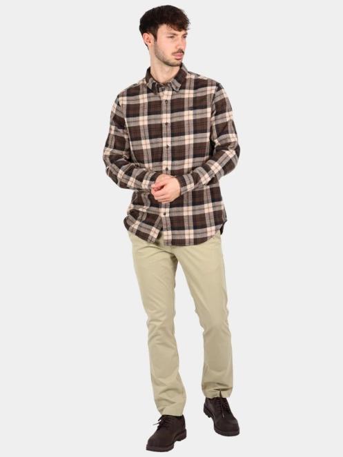 camasa cu maneci lungi pt. barbati Timberland Midweight Flannel Check Shirt maro 5