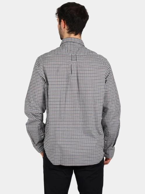 camasa cu maneci lungi pt. barbati Timberland Stretch Poplin Gingham Shirt maro 4