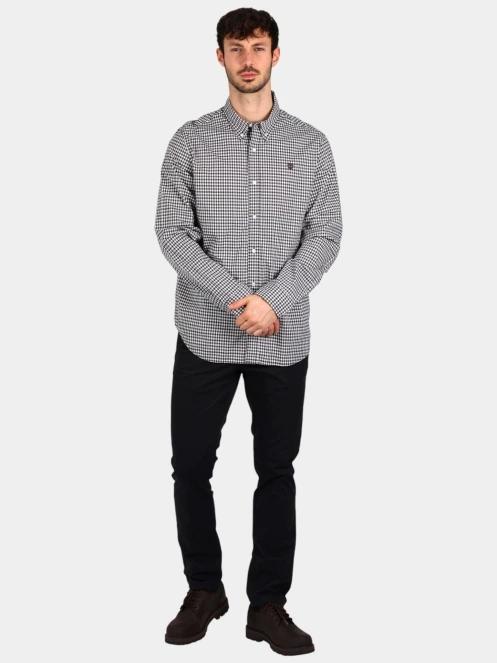 camasa cu maneci lungi pt. barbati Timberland Stretch Poplin Gingham Shirt maro 5