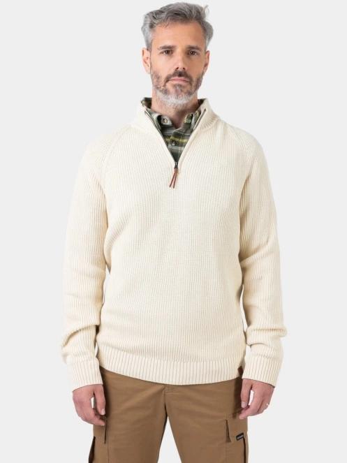 pulover tricotat pt. barbati Timberland Textured 1/4 Zip Swetaer nisip 2
