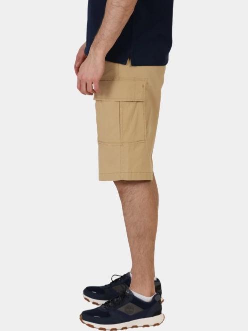 pantaloni scurti cu buzunare laterale pt. barbati Timberland Poplin Cargo Short maro 3