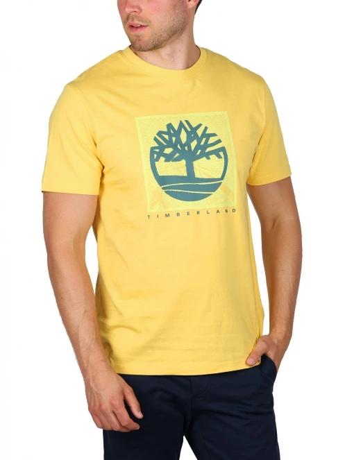 tricou cu maneci scurte pt. barbati Timberland Short Sleeve Front Graphic Tee galben 2