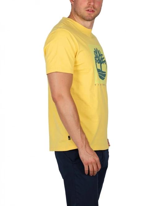 tricou cu maneci scurte pt. barbati Timberland Short Sleeve Front Graphic Tee galben 3