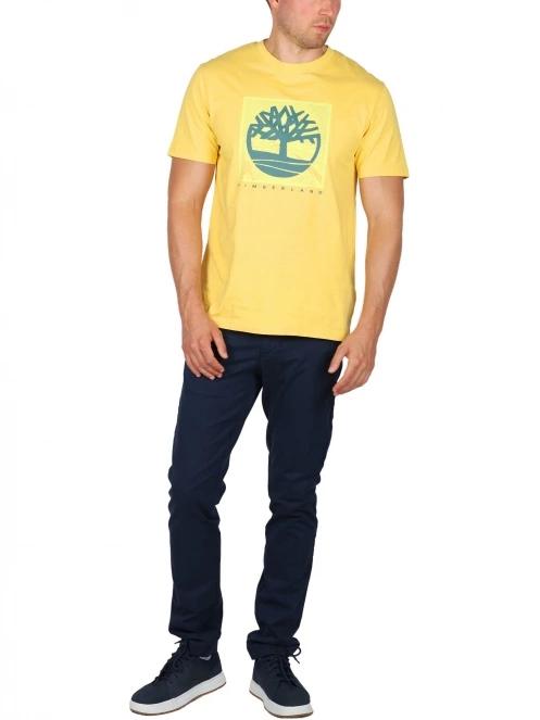 tricou cu maneci scurte pt. barbati Timberland Short Sleeve Front Graphic Tee galben 5