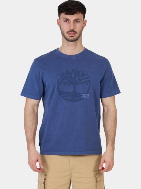 tricou cu maneci scurte pt. barbati Timberland Garment Dye Logo Graphic Tee albastru inchis 2