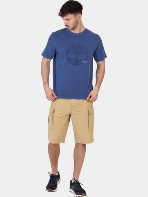 tricou cu maneci scurte pt. barbati Timberland Garment Dye Logo Graphic Tee albastru inchis 6