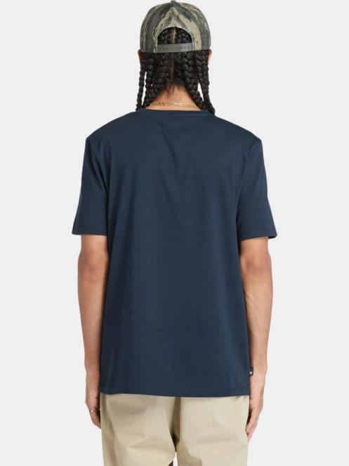 tricou cu maneci scurte pt. barbati Timberland Linear Logo Short Sleeve Tee albastru inchis 3