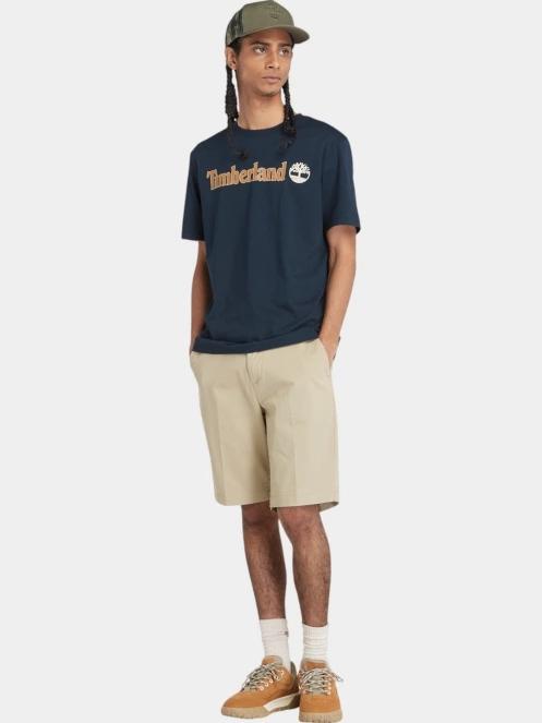 tricou cu maneci scurte pt. barbati Timberland Linear Logo Short Sleeve Tee albastru inchis 4