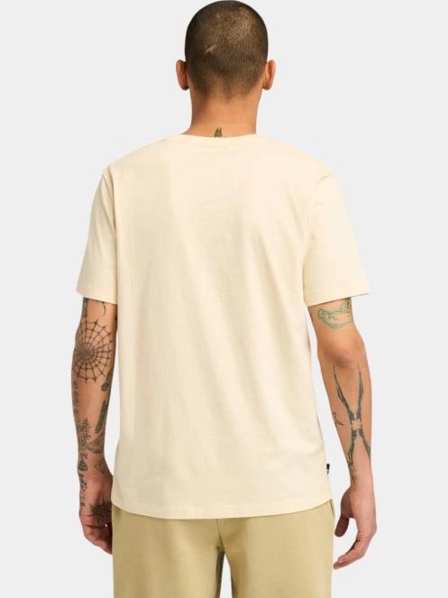 tricou cu maneci scurte pt. barbati Timberland Linear Logo Short Sleeve Tee nisip 3