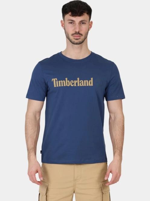 tricou cu maneci scurte pt. barbati Timberland Linear Logo Short Sleeve Tee albastru inchis 2