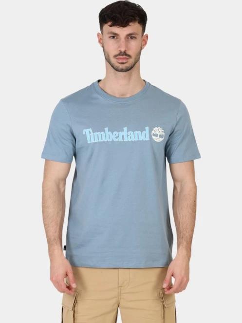 tricou cu maneci scurte pt. barbati Timberland Linear Logo Short Sleeve Tee albastru 2