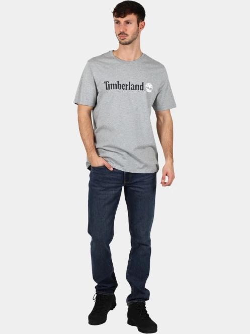 tricou cu maneci scurte pt. barbati Timberland Linear Logo Short Sleeve Tee gri 5