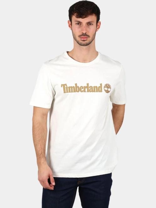 tricou cu maneci scurte pt. barbati Timberland Linear Logo Short Sleeve Tee alb 2