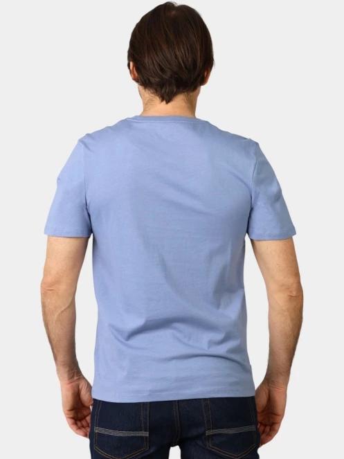 tricou cu maneci scurte pt. barbati Timberland Linear Logo Short Sleeve Tee albastru deschis 4