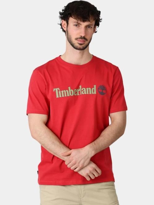 tricou cu maneci scurte pt. barbati Timberland Linear Logo Short Sleeve Tee rosu 2